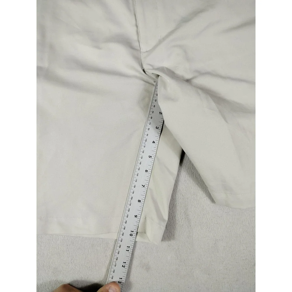 Grand Slam Shorts Mens 42 Beige Microfiber Chino Performance Wear Golf Athletic